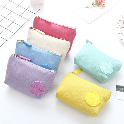 Bright Small Zipper Coin Purses in Fun Pastel Colors