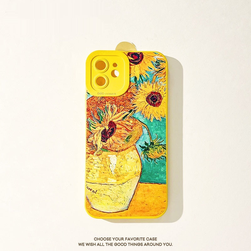 Van Gogh Sunflower Phone Case – Vibrant Art-Inspired Yellow Design