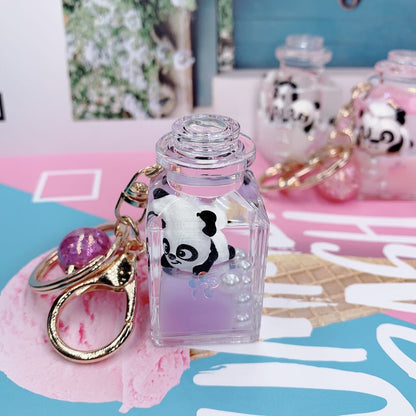 Creative Floating Quicksand Animal Keychain