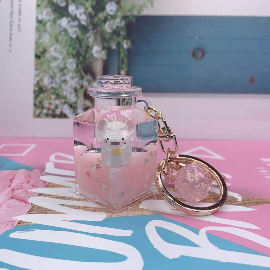 Creative Floating Quicksand Animal Keychain
