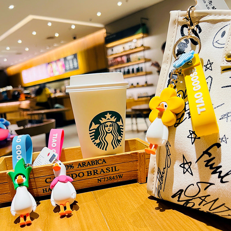 Cute Goose Cartoon Keychain