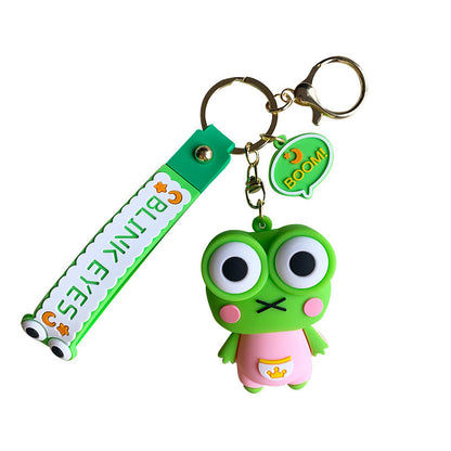 Cute Eye Popping Frog Keychain