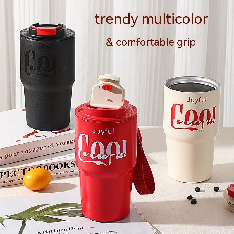 Trendy Insulated Stainless Steel Vacuum Tumblers – Multi-Color Grip