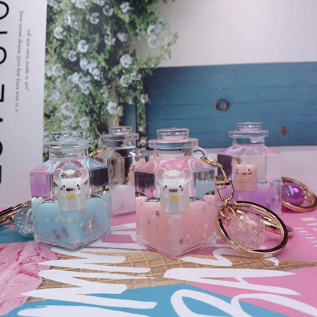 Creative Floating Quicksand Animal Keychain