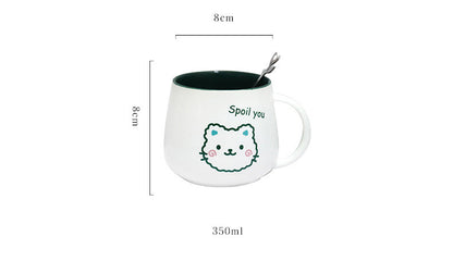 Cute Ceramic Cat & Bear Cups with Fun Designs