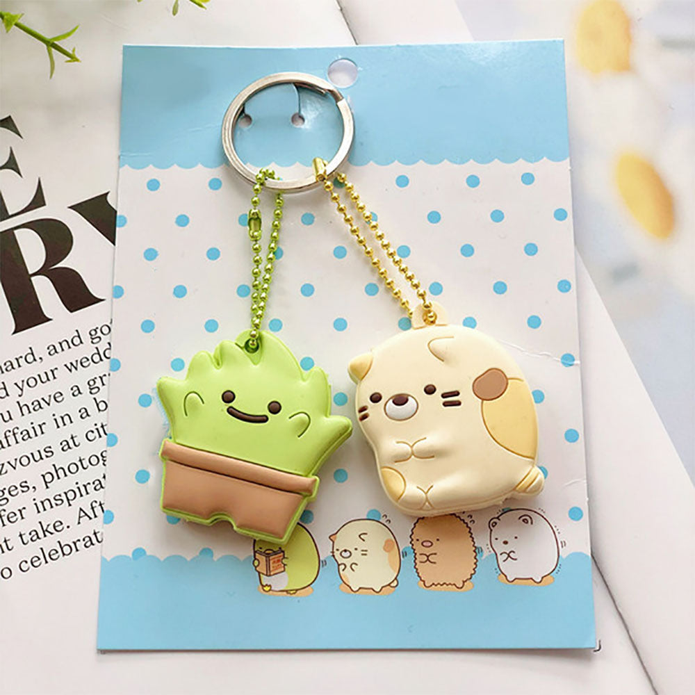 Cute Silicone Animal Keychains with Playful Cartoon Designs for Backpacks