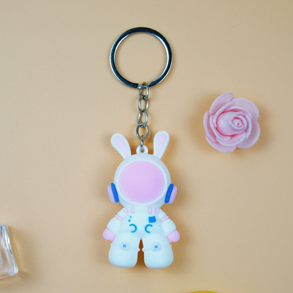 Bunny Keychain in Astronaut Outfit | Cute Rabbit Keychain