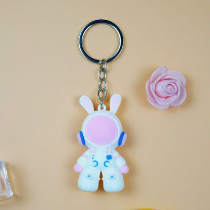 Bunny Keychain in Astronaut Outfit | Cute Rabbit Keychain