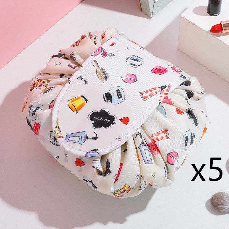 Korean Style Portable Folding Drawstring Cosmetic Bag – Cute Prints