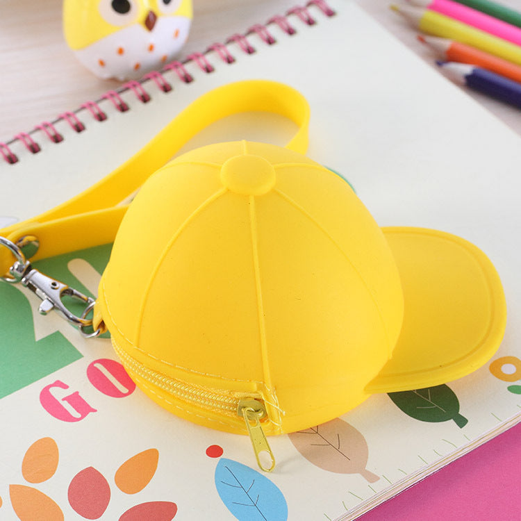 Cute Silicone Baseball Cap Coin Purse in Bright Fun Colors