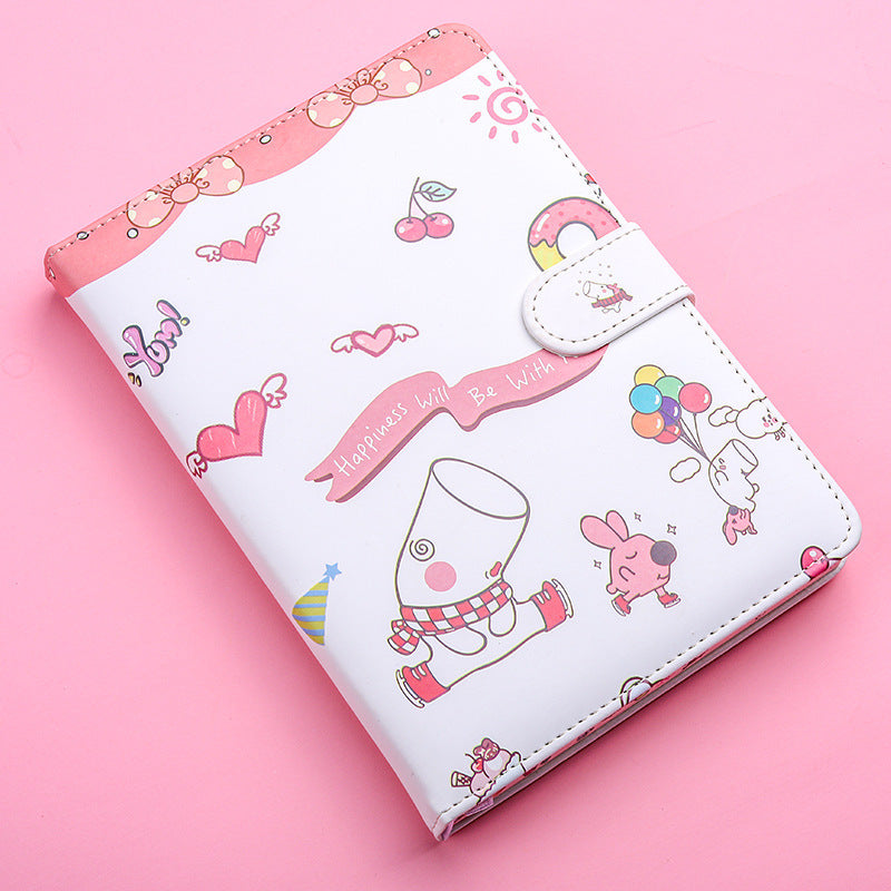 Cute Pastel Diary with Adorable Cartoon Designs