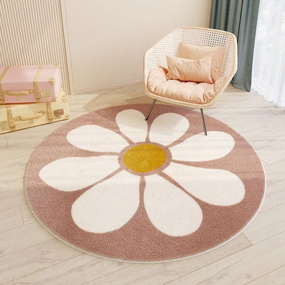 Cute Round Rugs With Animal Print for Kids Room (Rabbit, Bear, Lion & Cat Design)