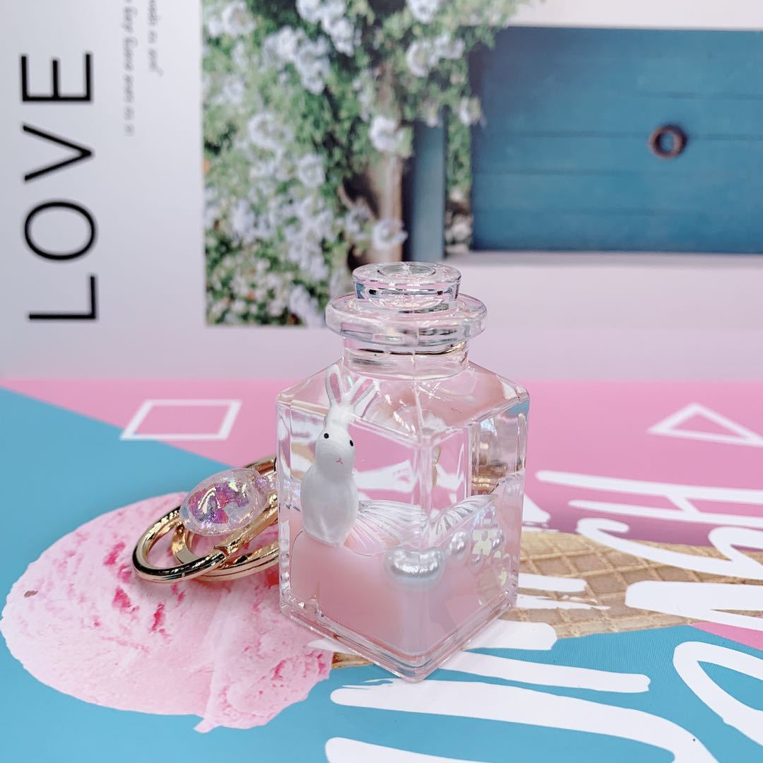 Creative Floating Quicksand Animal Keychain