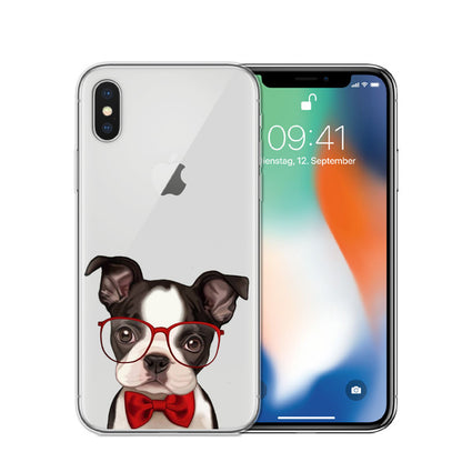 Transparent Dog Phone Case with Cute Cartoon Dog Designs