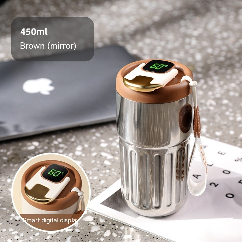 Stainless Steel Tumbler with Digital Temperature Display - 5 Colors