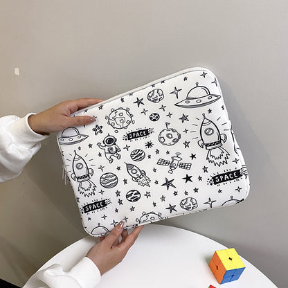 Checkerboard and Space-Themed Laptop Sleeve Bag – 11 & 14 Inch