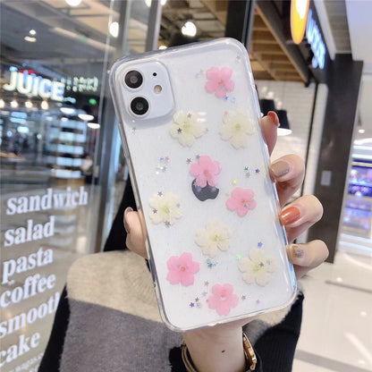 Clear Floral Phone Case with Transparent Design