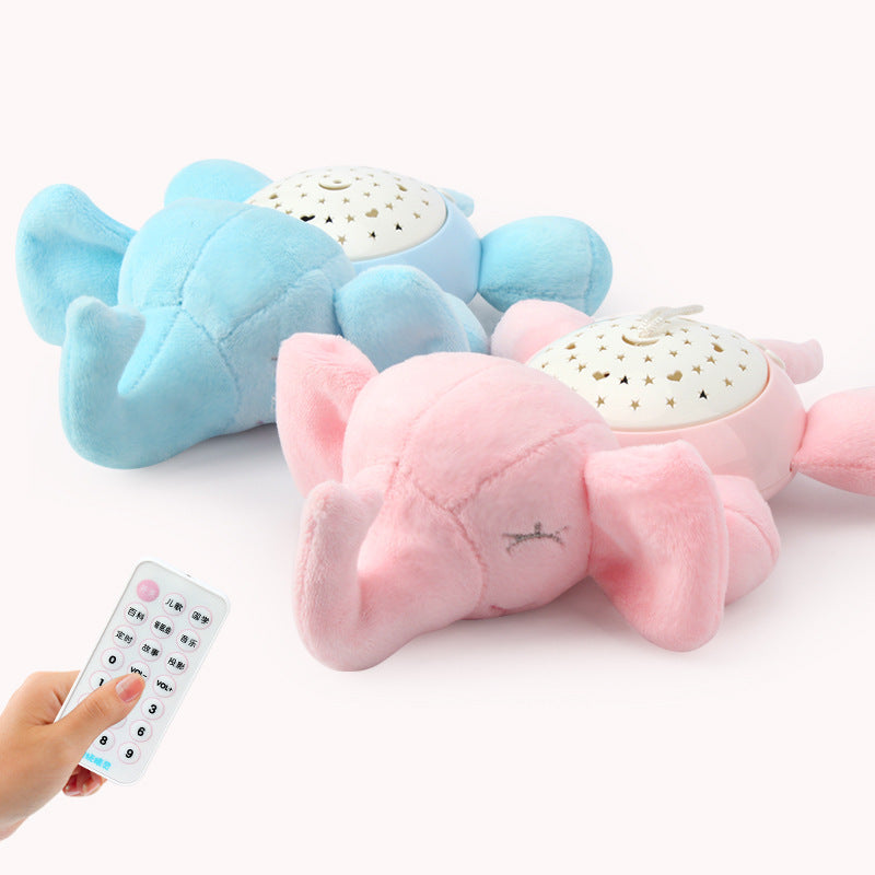 Pink & Blue Infant's Elephant Plush Toys with Musical Feature for Sleep Aid