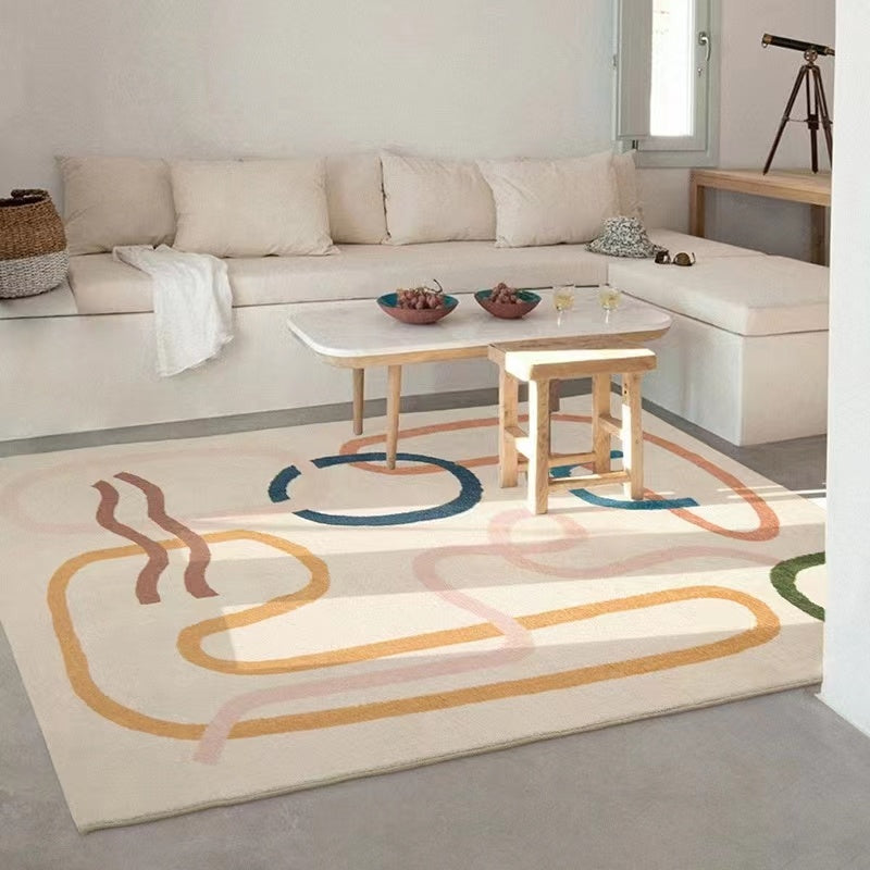 Geometric Rectangular Washable Living Room Carpet