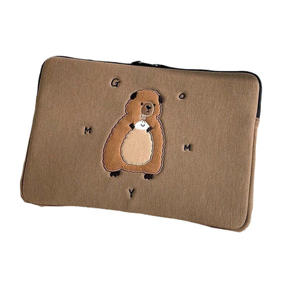 Adorable Bear-Themed Laptop Sleeve for 11-15.6 Inch Devices