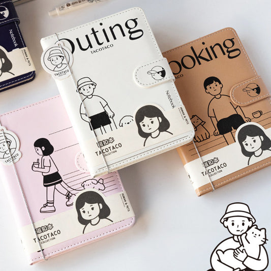 A5 Japanese Diary Journal with Cute Character Illustrations