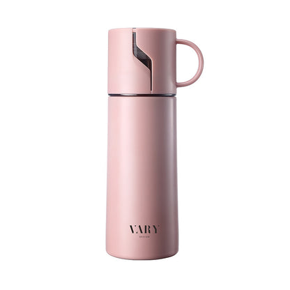 Elegant Stainless Steel Thermos Bottle with Detachable Cup Handle