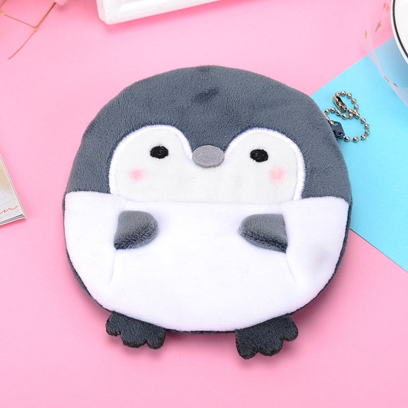 Cute Penguin Plush Zipper Coin Purse – Soft & Colorful Variants