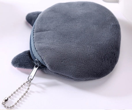 Cute Plush Cat Coin Purse Keychain in Small Zipper Pocket Pouch Design