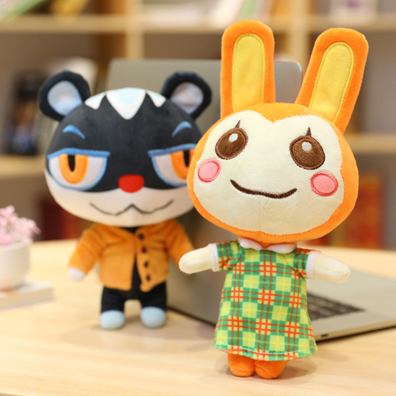 Colorful Animal Crossing Plush Toys in Cute Outfits – Bunny, Bear & More