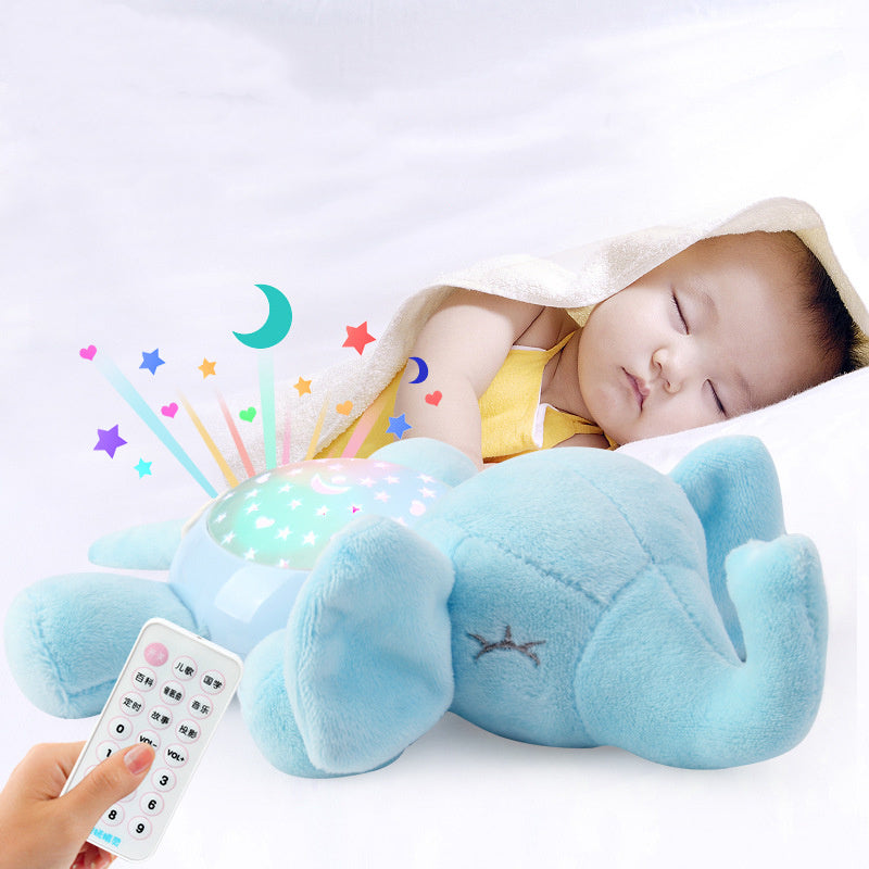 Pink & Blue Infant's Elephant Plush Toys with Musical Feature for Sleep Aid