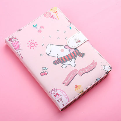 Cute Pastel Diary with Adorable Cartoon Designs