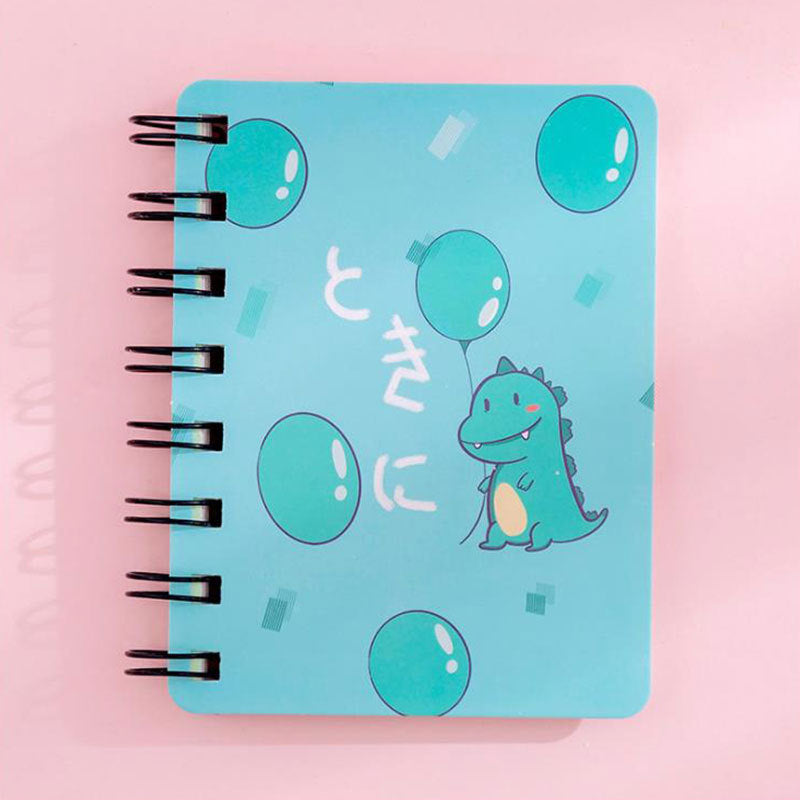 Cute Mini Spiral Notebooks with Fun Dino & Fruit-Themed Covers