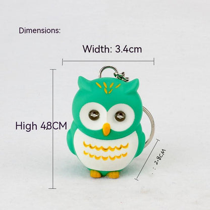 Luminous Owl Keychain with Light-Up Eyes & Musical Melodies