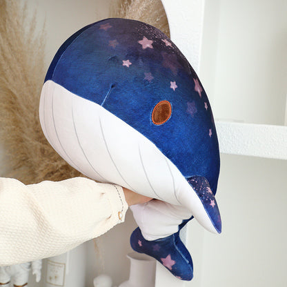 Chubby & Starry Sky Patterned Whale Plush Toy