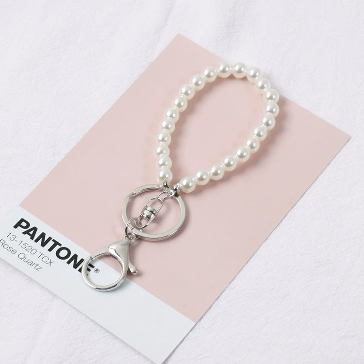 Elegant Pearl Keychains for Women with Chic Charms & Metal Clasps