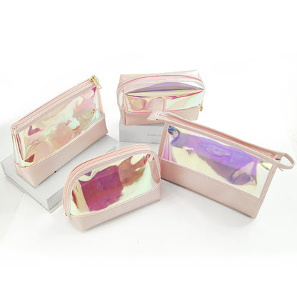 Holographic Travel Small Cosmetic Bags with Zipper – 4 Shiny Design