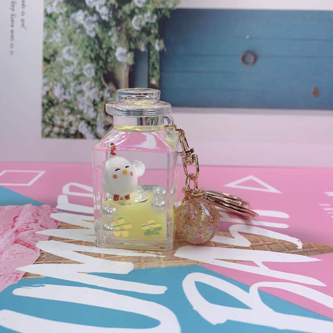 Creative Floating Quicksand Animal Keychain