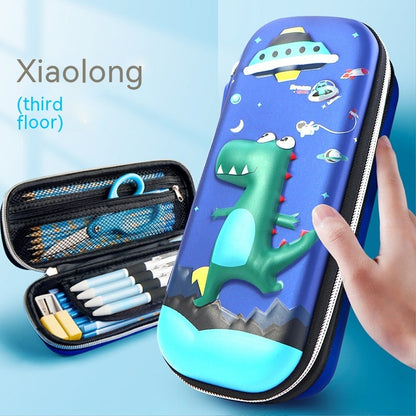 3D Zipper Pencil Case with Bright Cartoon Designs & Large Capacity