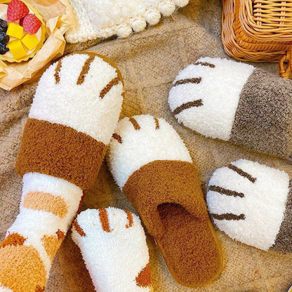 Cozy Paw Design Unisex Winter Slippers – Warm Non-Slip Indoor Slippers