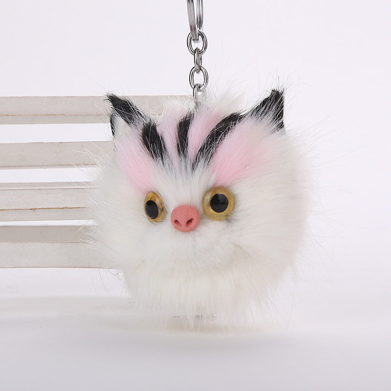 Fur Ball Cute Cat Keychain