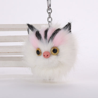 Fur Ball Cute Cat Keychain