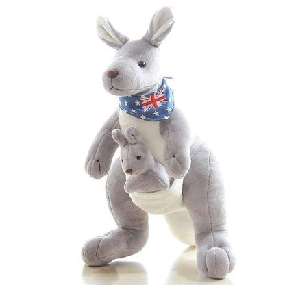 Cute Stuffed Kangaroo Wearing Australian Scarf