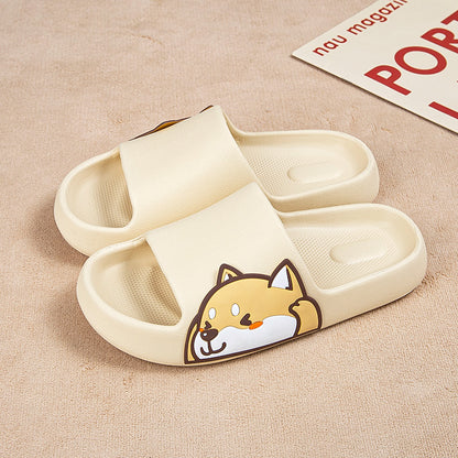 Cute Shiba Inu Slipper Slides – Non-Slip Unisex House Slippers