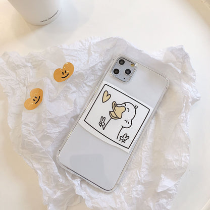 Cute Transparent Duck Silicone Phone Case