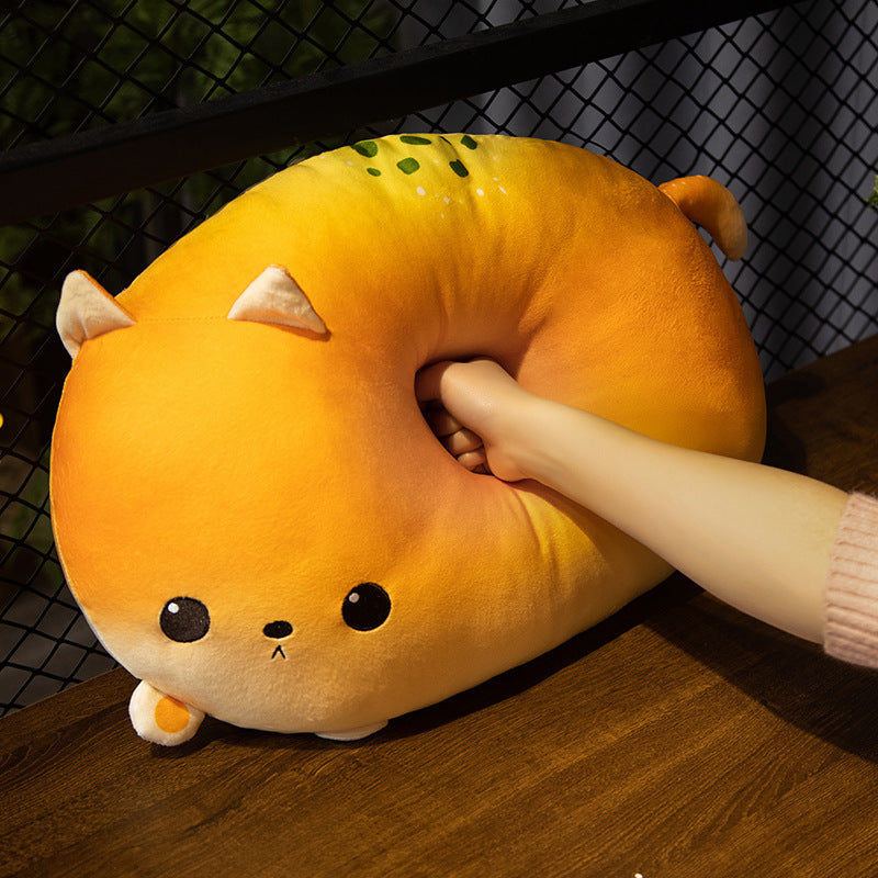 Chubby Bread Cat Plush Pillow