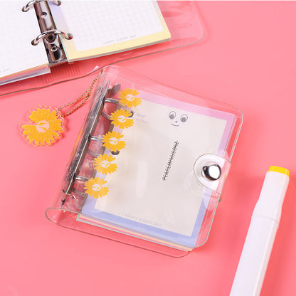 Transparent Spiral Mini Notebook with Cute Cartoon Designs