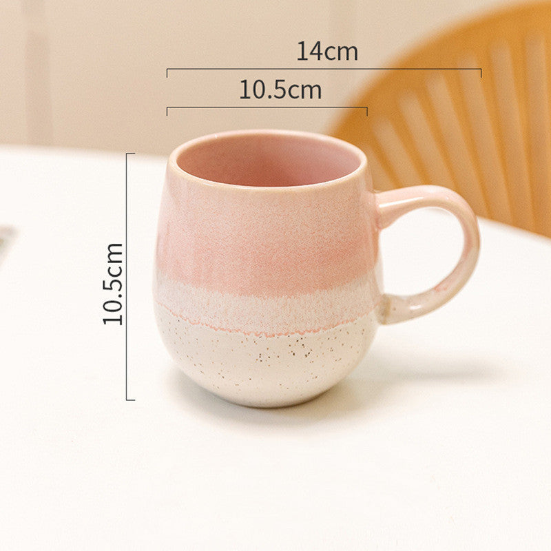 Gradient Ceramic Coffee Mugs – Large, Earthy Tones Design