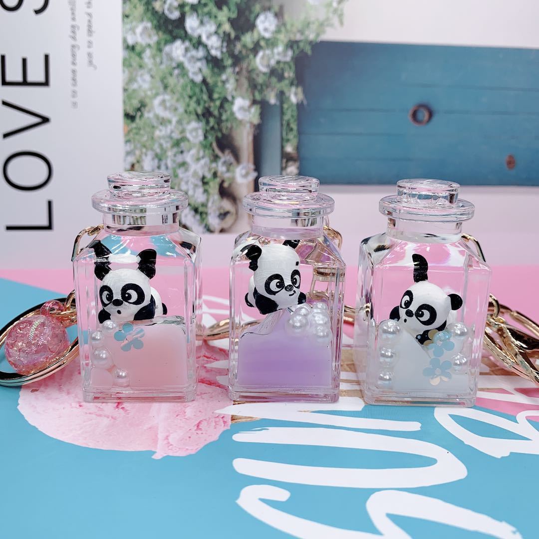 Creative Floating Quicksand Animal Keychain