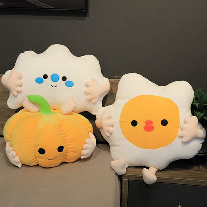 Cute Cloud, Egg & Pumpkin Plush Toys – Soft Kawaii Stuffed Plushies