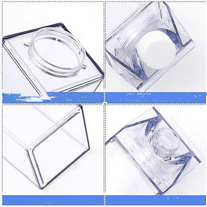 Transparent Milk Carton Water Bottle with Twist Cap